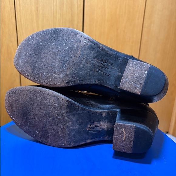 Frye Black Leather Zip-Up Ankle Boots - Picture 4 of 8